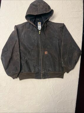 Vintage Carhartt waxed cotton work jacket L